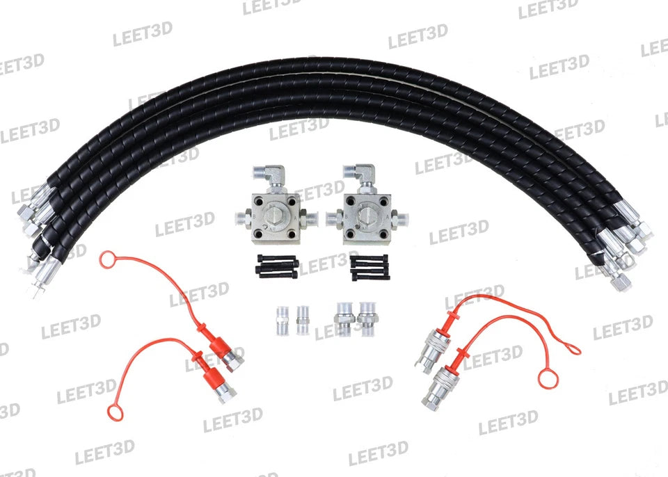 2 Three Way Diverter Valves Excavator for 1-2 ton Chinese Mini Excavator W/Quick Connects