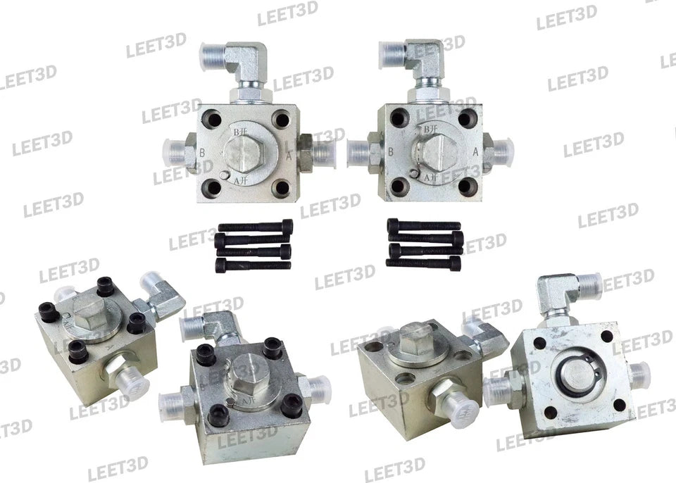 2 Three Way Diverter Valves Excavator for 1-2 ton Chinese Mini Excavator W/Quick Connects
